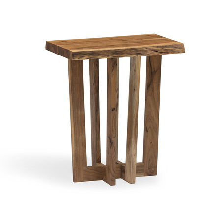 Alaterre Furniture Berkshire Natural Live Edge Wood End Table AWBB0120